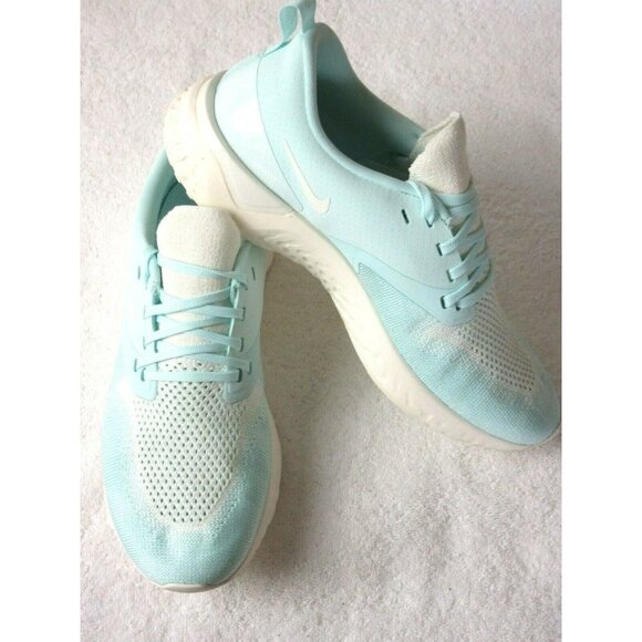 Nike Women's Odyssey React 2 FK Running Shoes Teal Tint Sail AH1016 301 NIB - Picture 4 of 5